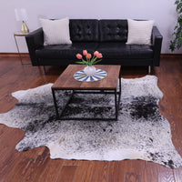 Thumbnail for Black Salt & Pepper Natural Cowhide Rug