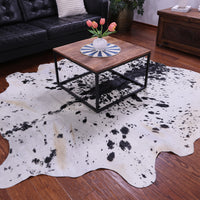 Thumbnail for Black Salt & Pepper Natural Cowhide Rug