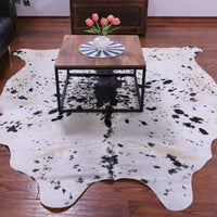 Thumbnail for Black Salt & Pepper Natural Cowhide Rug