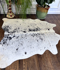 Thumbnail for Black Salt & Pepper Natural Cowhide Rug