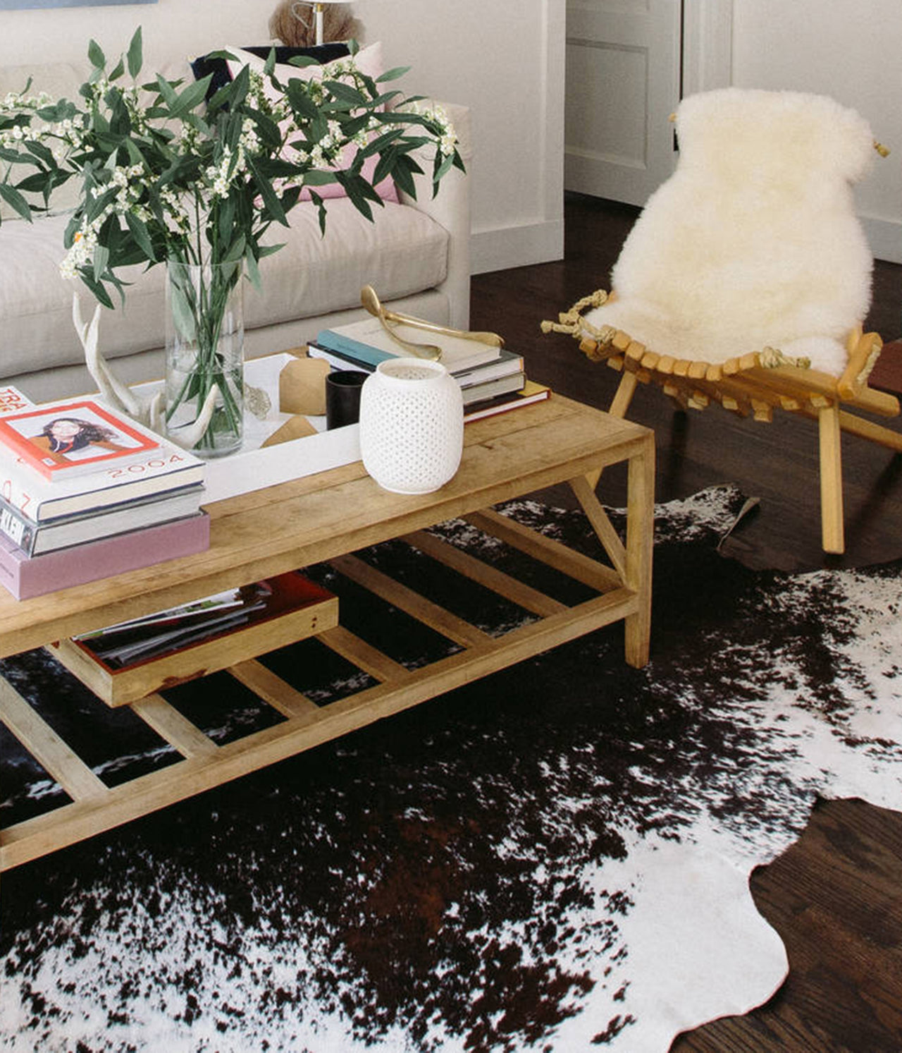Black Salt & Pepper Natural Cowhide Rug