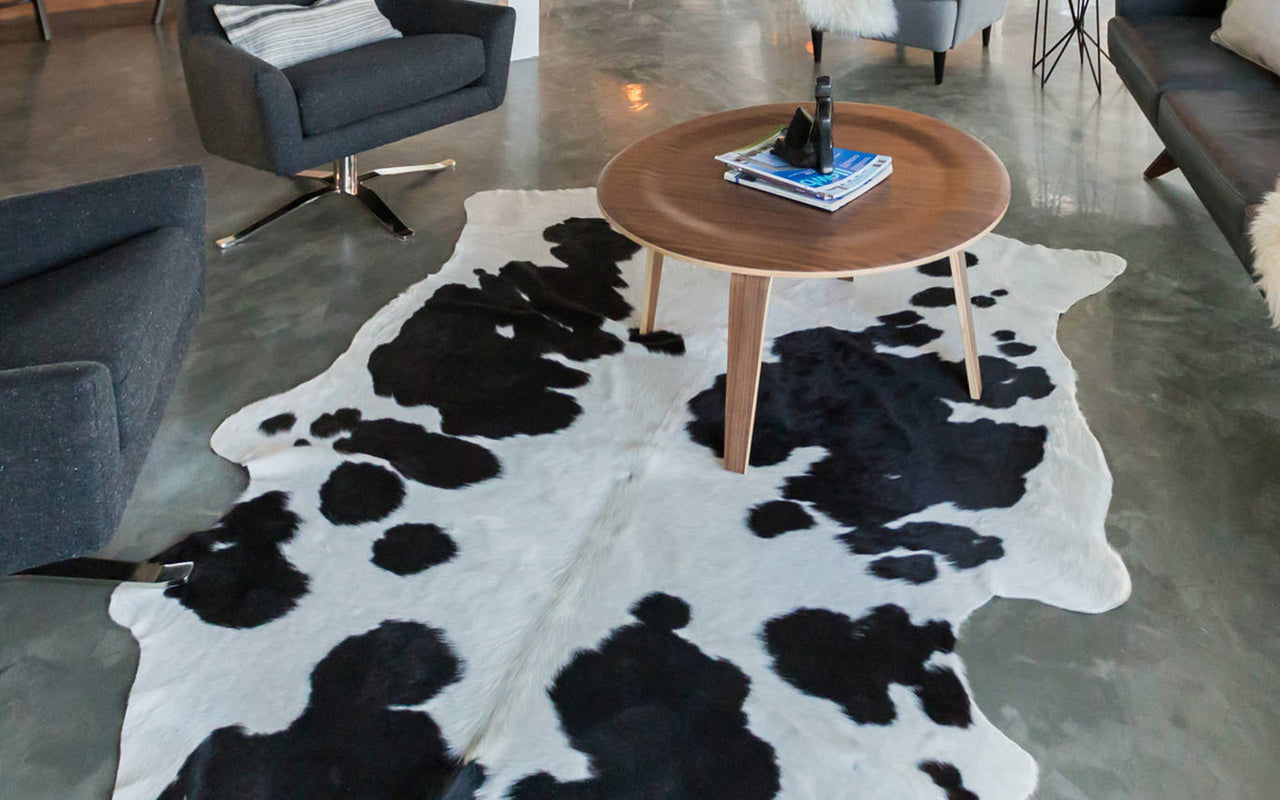 Black & White Natural Cowhide Rug