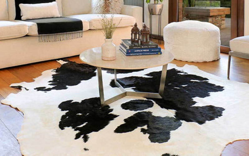 Black & White Natural Cowhide Rug