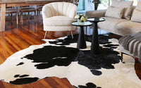 Thumbnail for Black & White Natural Cowhide Rug