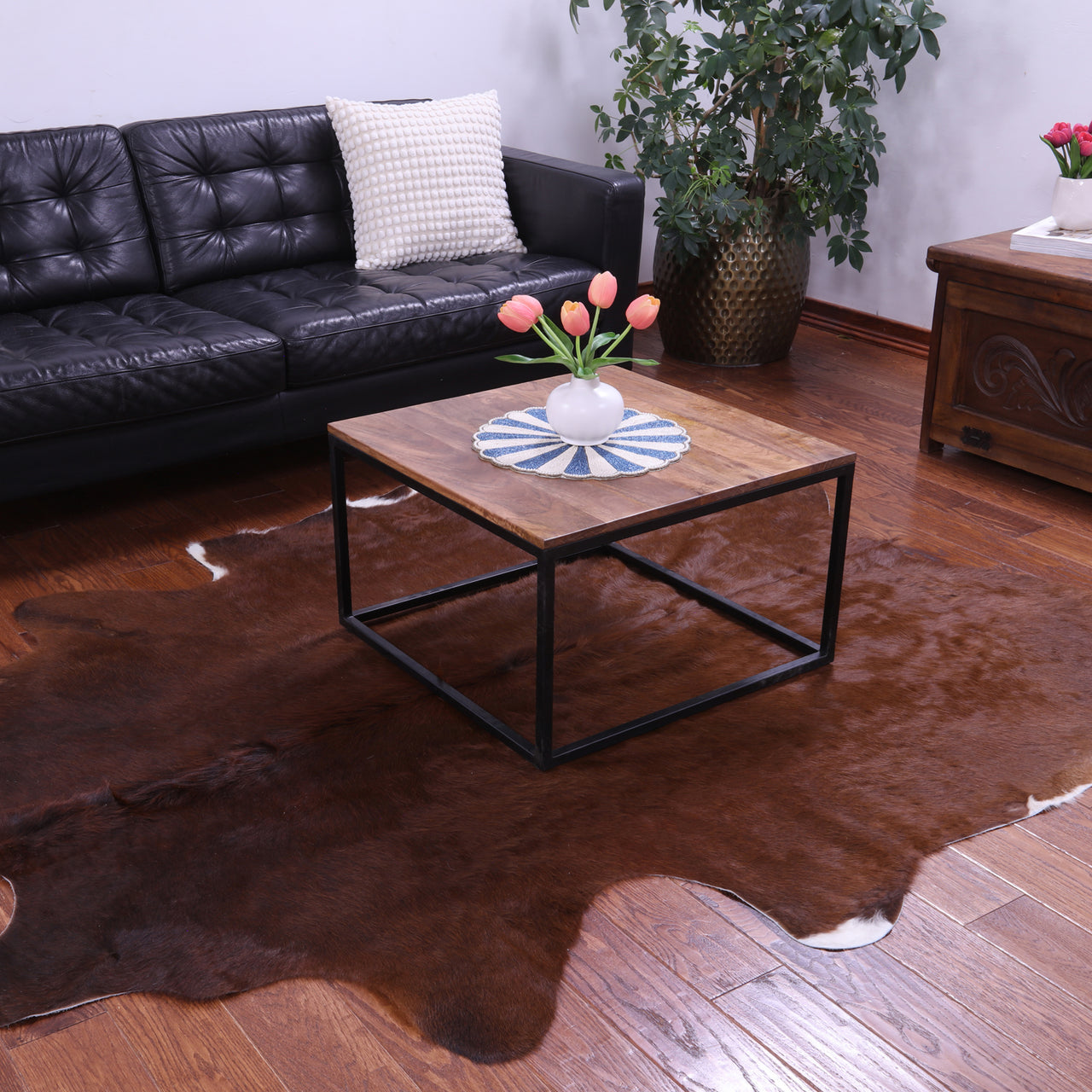 Brown Natural Cowhide Rug