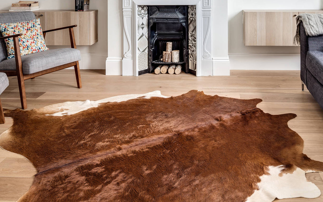 Brown Natural Cowhide Rug
