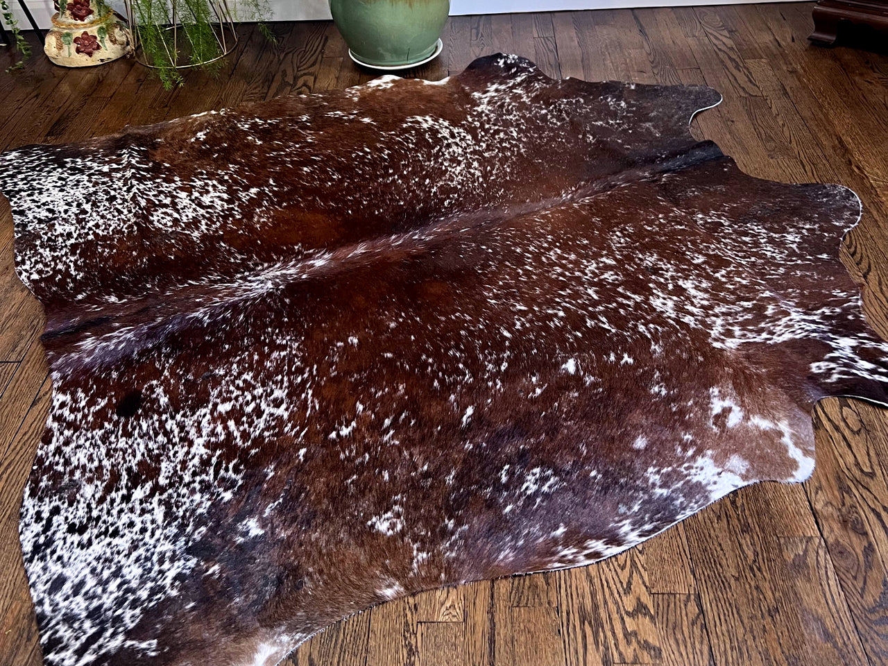 Brown Salt & Pepper Natural Cowhide Rug