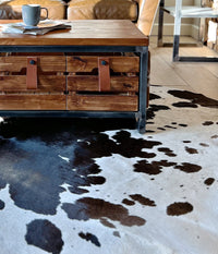 Thumbnail for Brown & White Natural Cowhide Rug