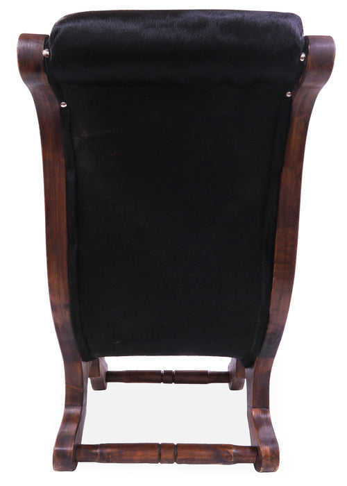 Hair-On Cowhide Handcrafted Reclaimed Wood Chair