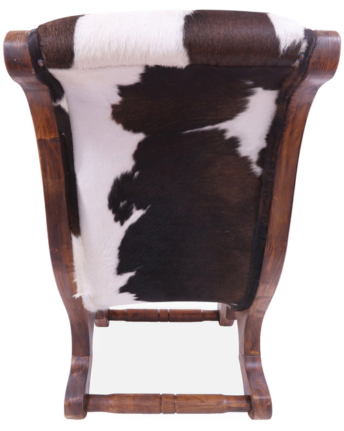 Hair-On Cowhide Handcrafted Reclaimed Wood Chair