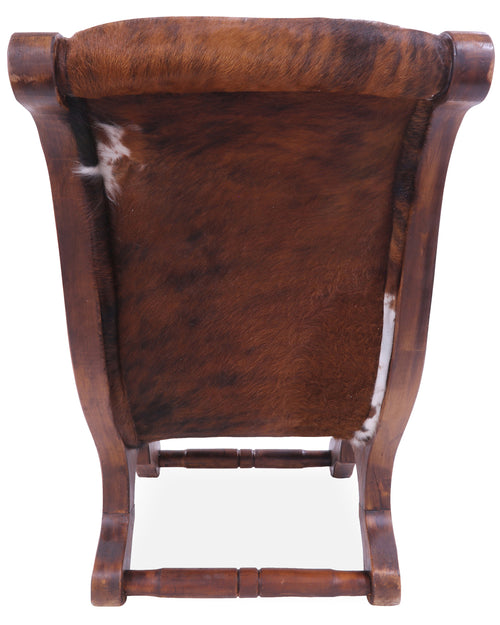 Hair-On Cowhide Handcrafted Reclaimed Wood Chair