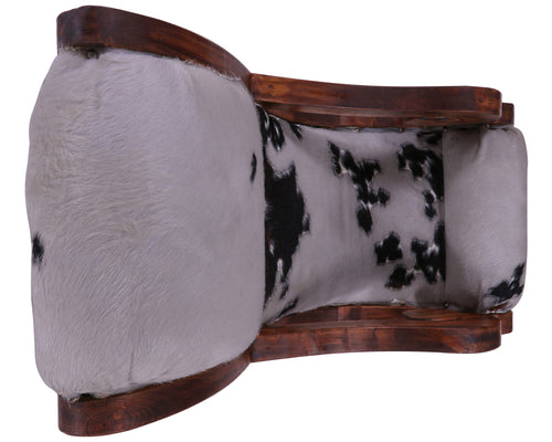 Hair-On Cowhide Handcrafted Reclaimed Wood Chair