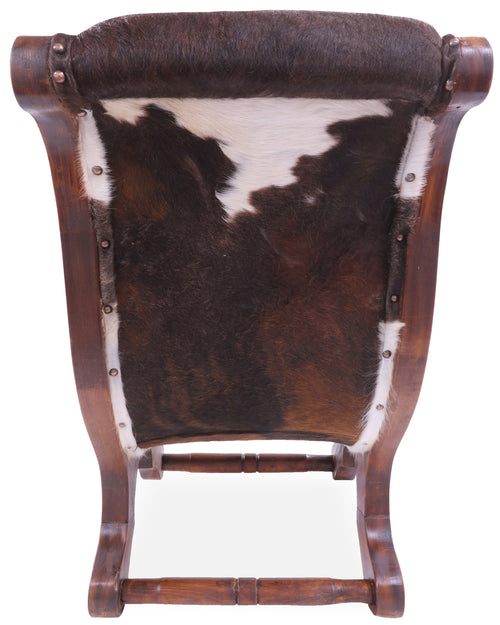 Hair-On Cowhide Handcrafted Reclaimed Wood Chair