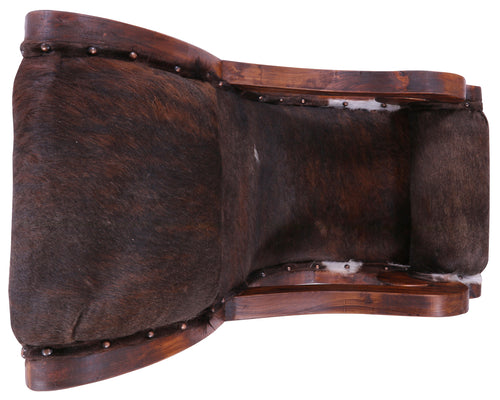 Hair-On Cowhide Handcrafted Reclaimed Wood Chair