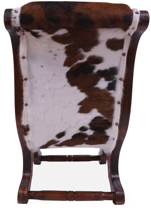 Hair-On Cowhide Handcrafted Reclaimed Wood Chair