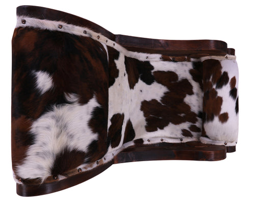 Hair-On Cowhide Handcrafted Reclaimed Wood Chair