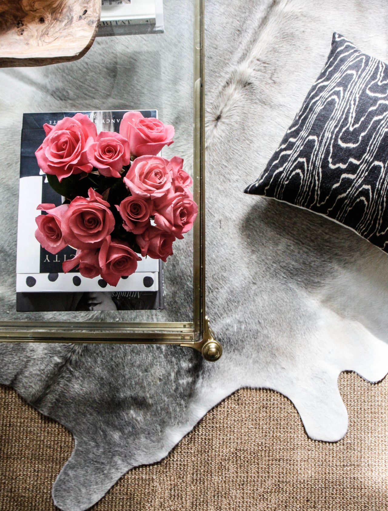 Grey Natural Cowhide Rug
