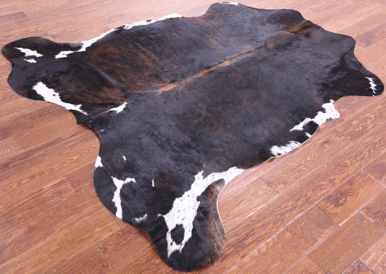 Tricolor Natural Cowhide Rug - X-Large 7'1"H x 6'6"W