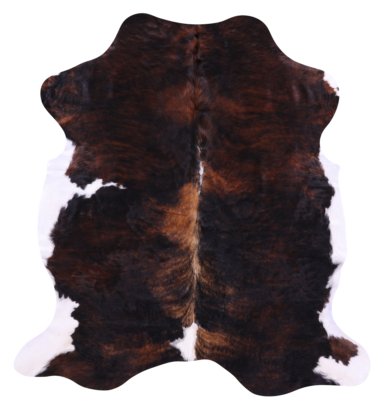 Tricolor Natural Cowhide Rug - Large 6'8"H x 6'1"W