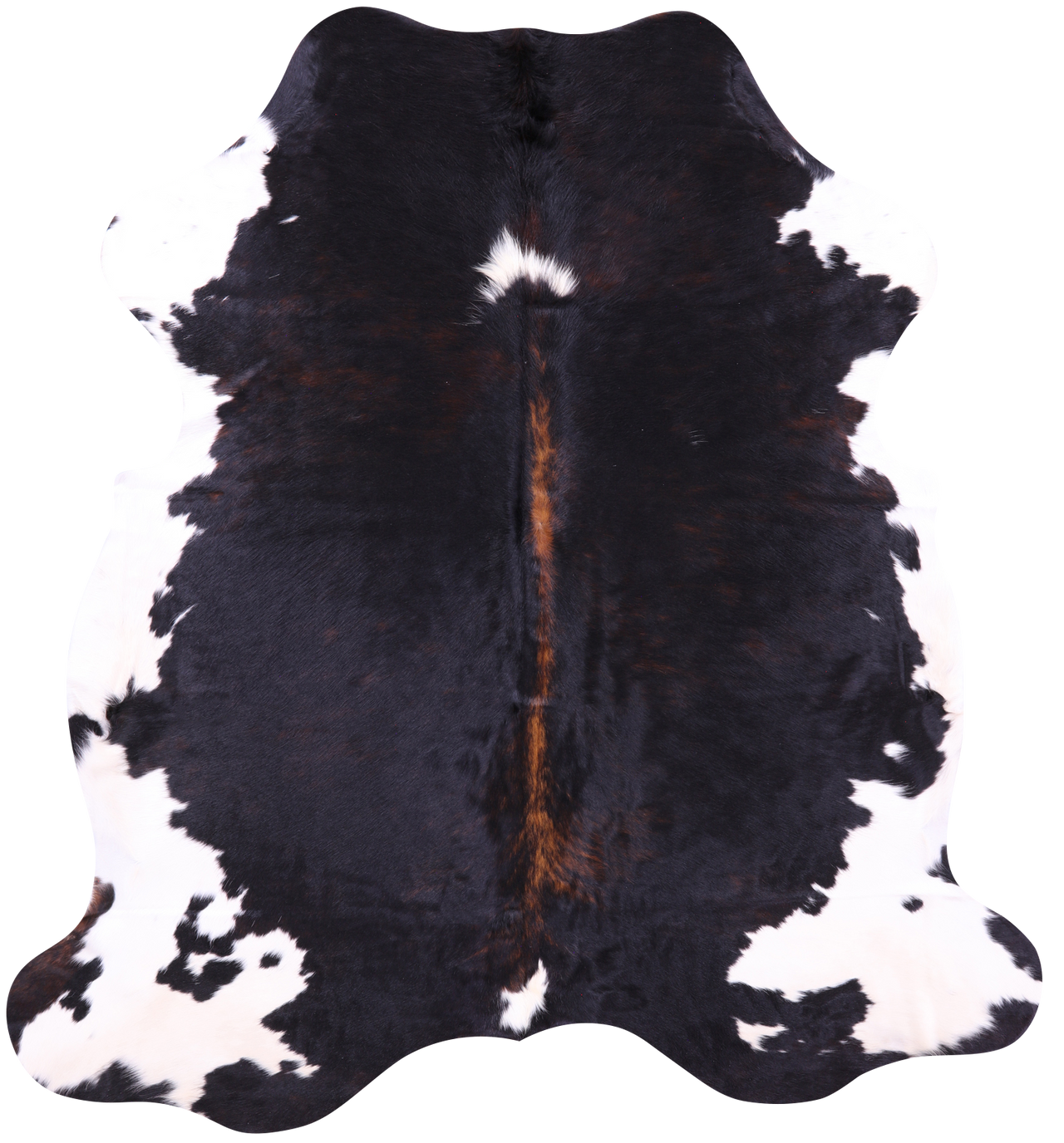 Tricolor Natural Cowhide Rug - Large 6'9"H x 6'2"W
