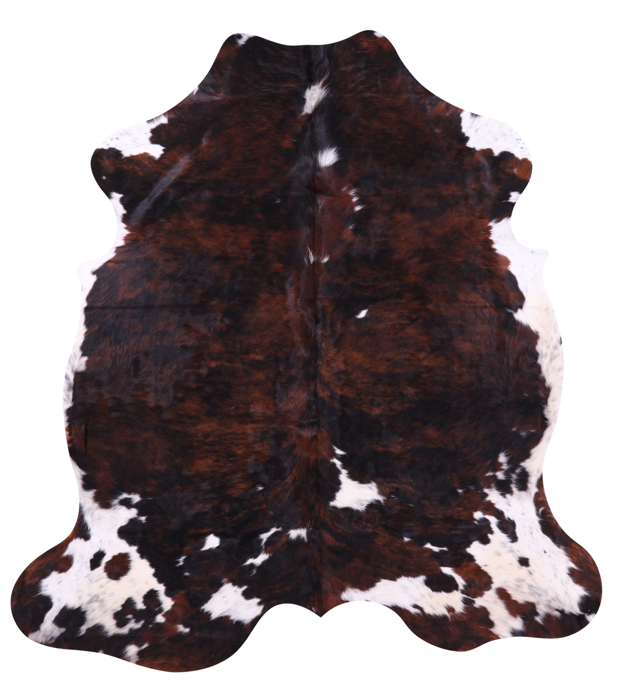 Tricolor Natural Cowhide Rug - X-Large 7'2"H x 6'7"W