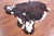 Tricolor Natural Cowhide Rug - X-Large 7'2"H x 6'7"W