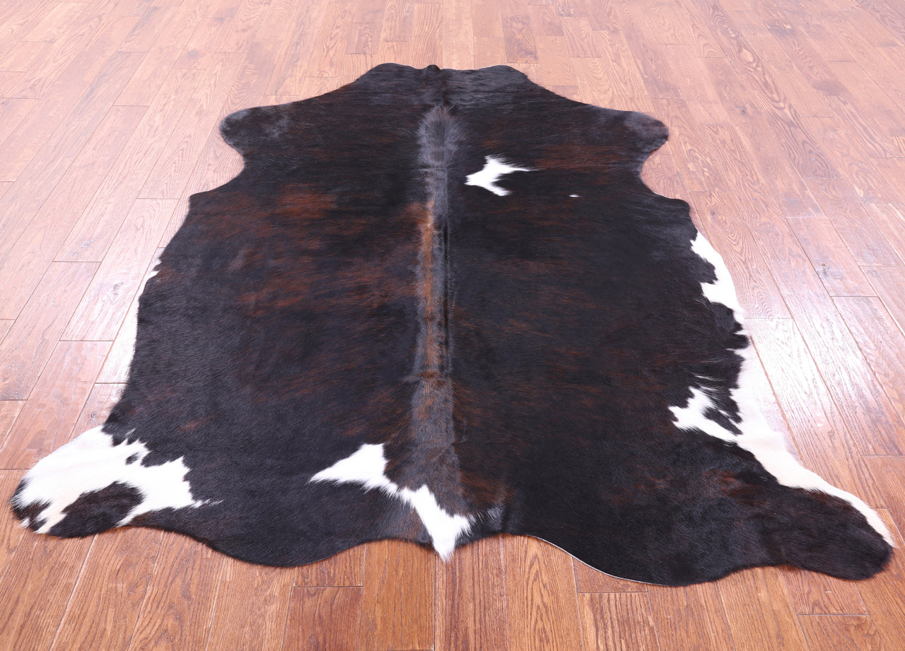Tricolor Natural Cowhide Rug - Large 6'9"H x 5'6"W