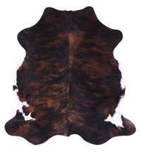 Thumbnail for Tricolor Natural Cowhide Rug - Large 6'11
