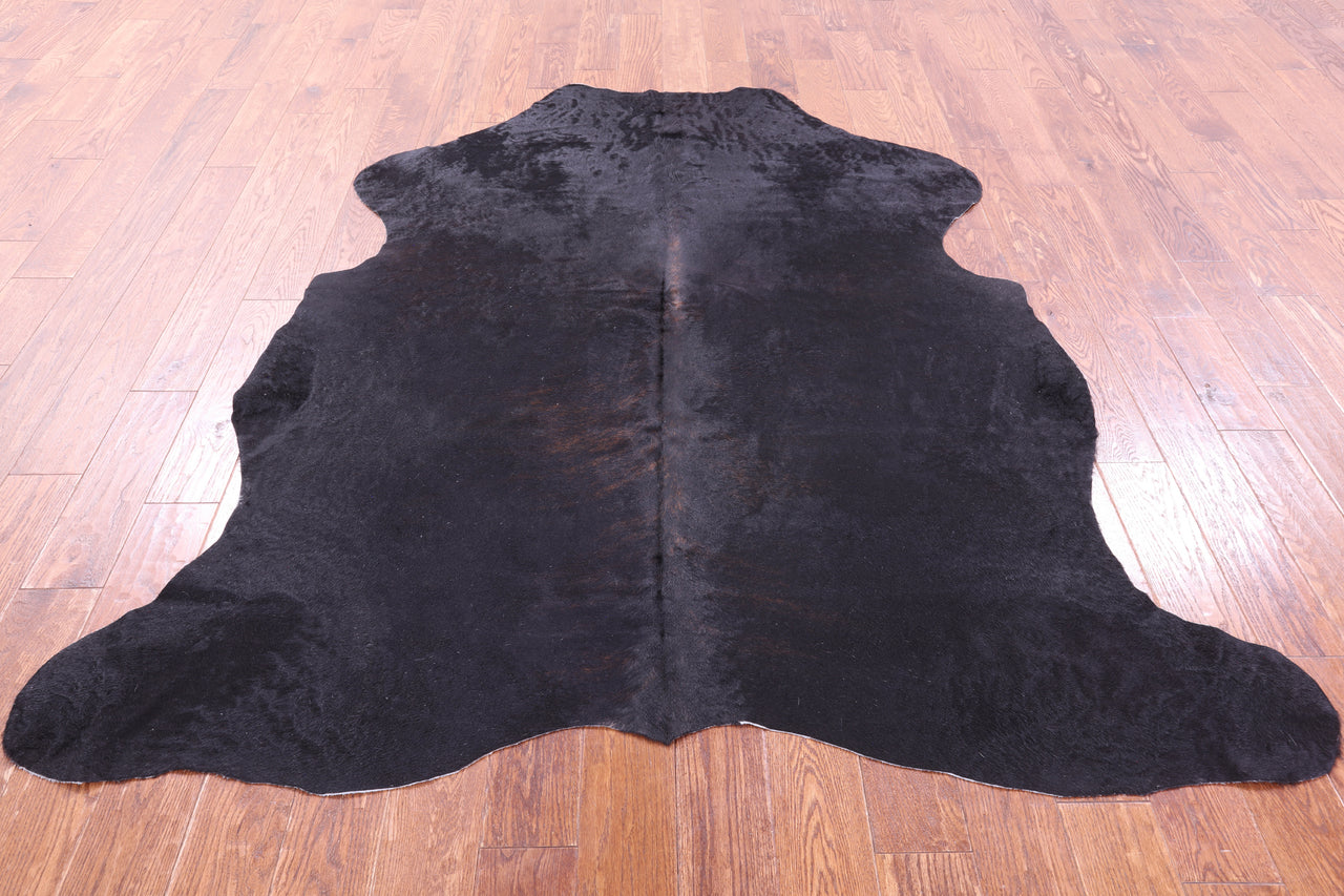 Black Natural Cowhide Rug - Large 6'11"H x 6'2"W