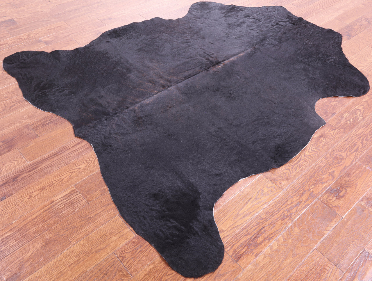 Black Natural Cowhide Rug - Large 6'11"H x 6'2"W