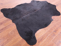 Thumbnail for Black Natural Cowhide Rug - Large 6'11