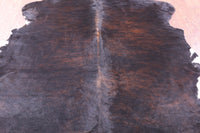 Thumbnail for Dark Brown Natural Cowhide Rug - Large 6'6