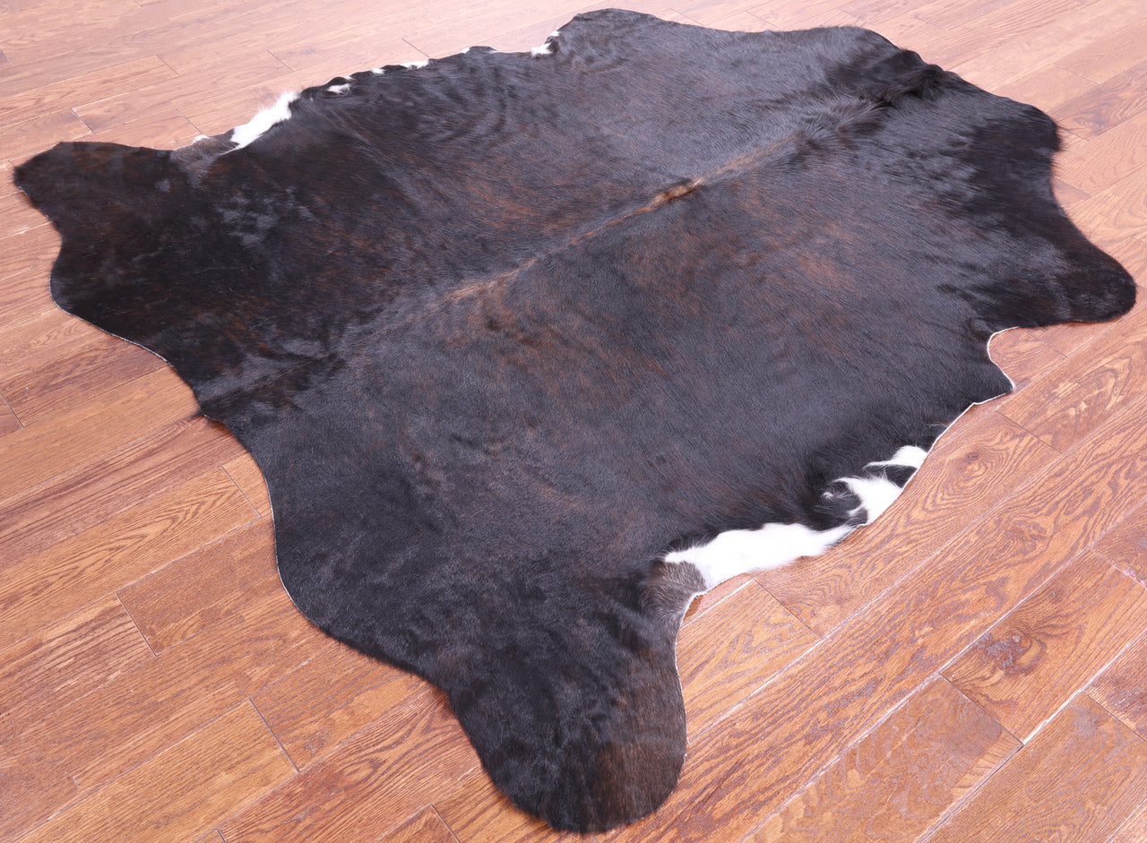 Dark Brown Natural Cowhide Rug - Large 6'6"H x 5'11"W