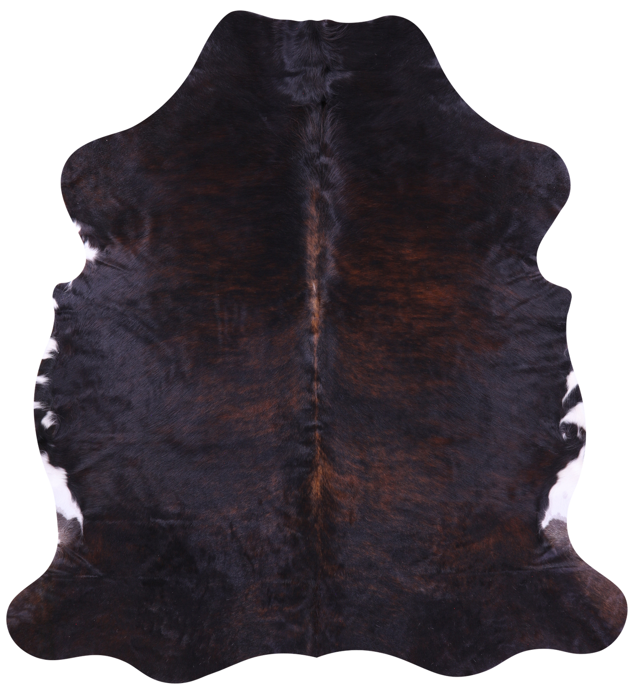 Dark Brown Natural Cowhide Rug - Large 6'6"H x 5'11"W