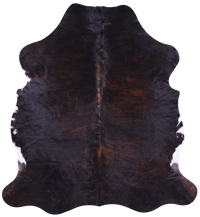 Thumbnail for Dark Brown Natural Cowhide Rug - Large 6'6