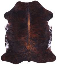 Thumbnail for Dark Brindle Natural Cowhide Rug - Large 6'9