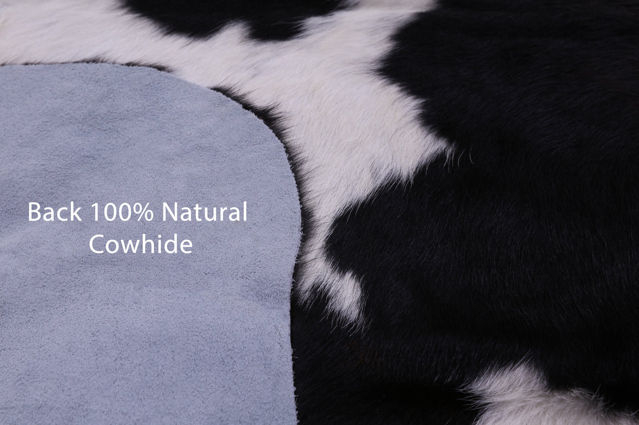 Tricolor Natural Cowhide Rug - Large 6'11"H x 6'0"W