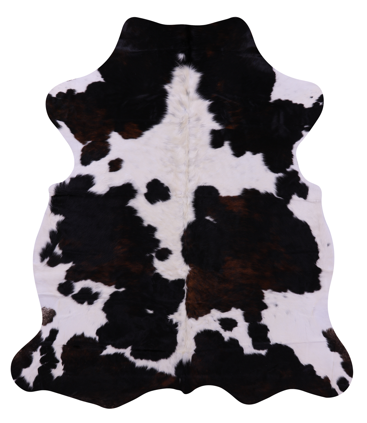 Tricolor Natural Cowhide Rug - Large 6'11"H x 6'0"W