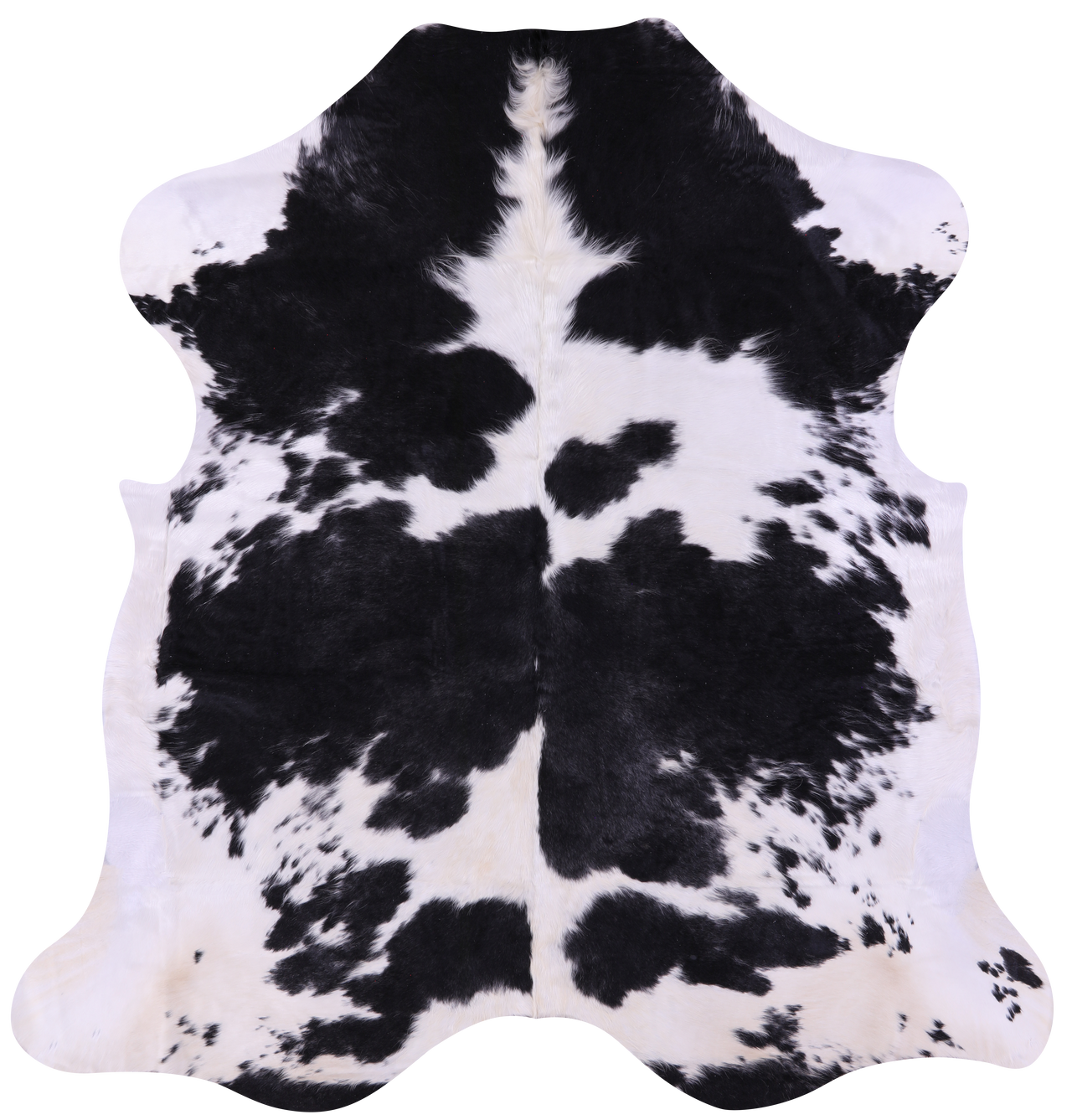 Black & White Natural Cowhide Rug - Large 6'7"H x 6'3"W