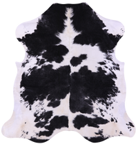 Thumbnail for Black & White Natural Cowhide Rug - Large 6'7