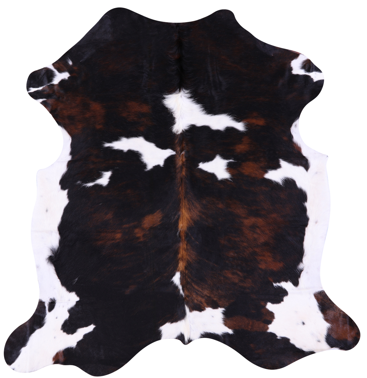 Tricolor Natural Cowhide Rug - Large 6'6"H x 6'2"W