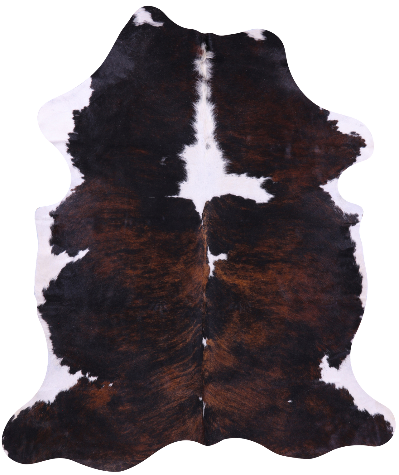 Tricolor Natural Cowhide Rug - X-Large 7'4"H x 6'3"W