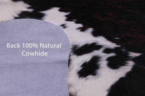 Tricolor Natural Cowhide Rug - X-Large 7'6