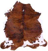 Thumbnail for Brindle Natural Cowhide Rug - X-Large 7'0