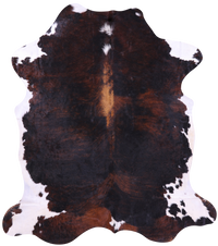 Thumbnail for Tricolor Natural Cowhide Rug - X-Large 7'1