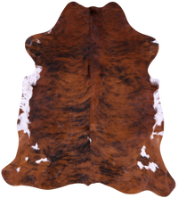 Thumbnail for Brindle Natural Cowhide Rug - Large 6'7
