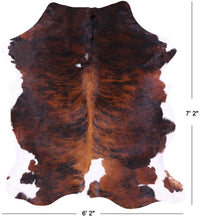 Thumbnail for Brindle Natural Cowhide Rug - X-Large 7'2