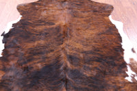 Thumbnail for Brindle Natural Cowhide Rug - Large 6'8