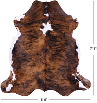 Thumbnail for Brindle Natural Cowhide Rug - X-Large 7'1