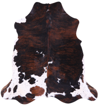 Thumbnail for Tricolor Natural Cowhide Rug - Large 6'9